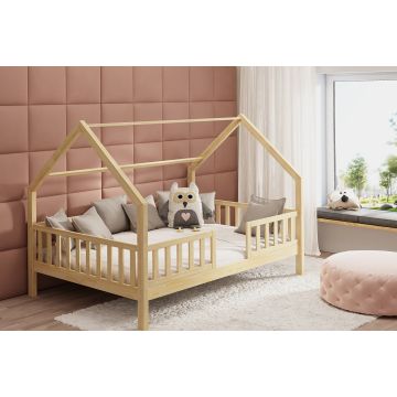 Wooden House-Frame Montessori Bed – Raised 20 cm