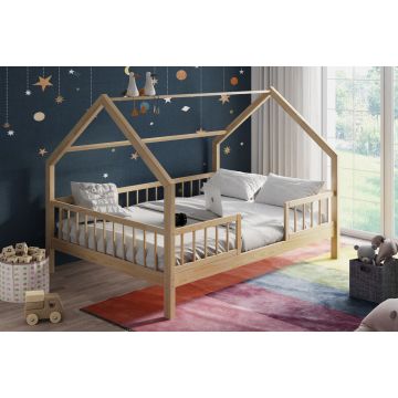 Montessori House Bed with Safety Rails – Raised  